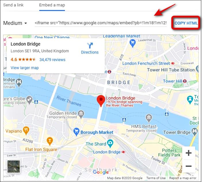 google map embed a map