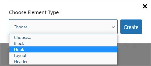 choose element type as hook to create author box in generatepress theme
