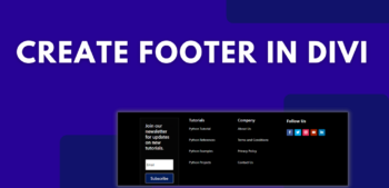 How To Create A Footer In Divi Theme?
