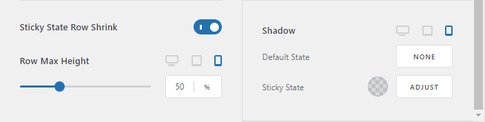 blocksy sticky state row shrink and sticky state shadow