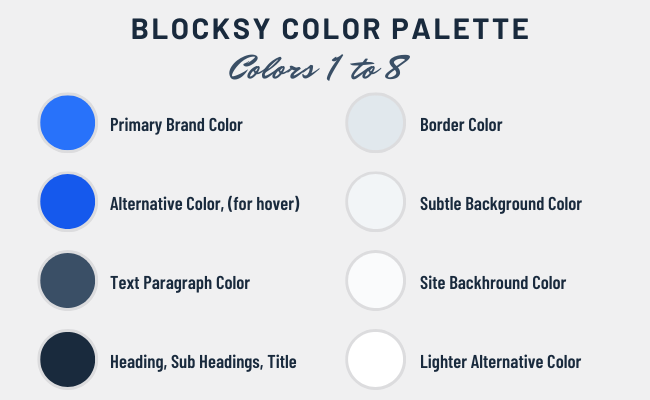 blocksy color palette guideline