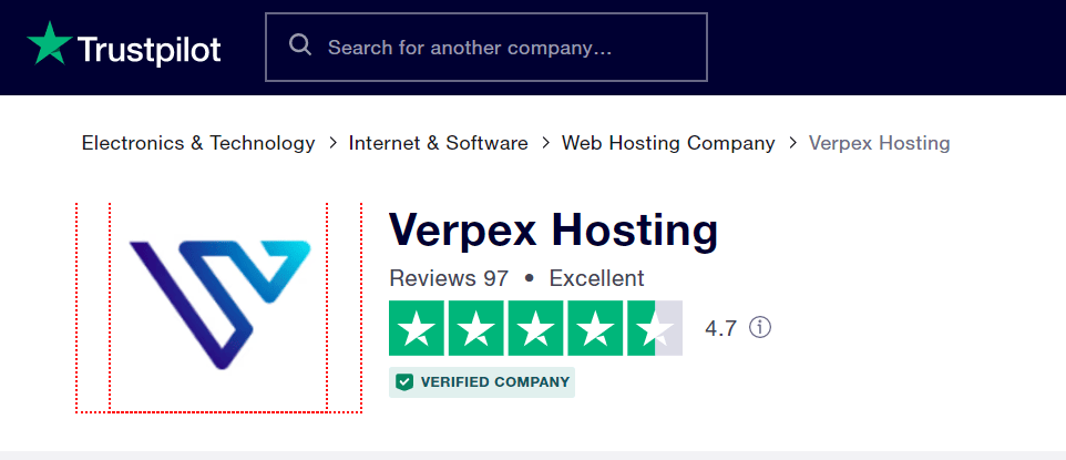 verpex hosting trustpilot rating
