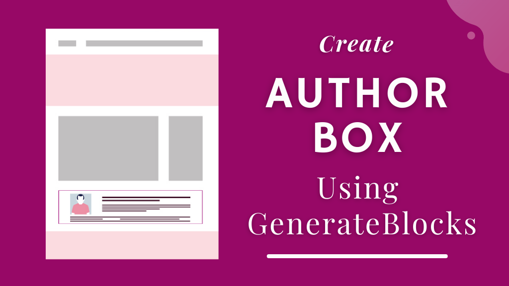 custom author box in generatepress