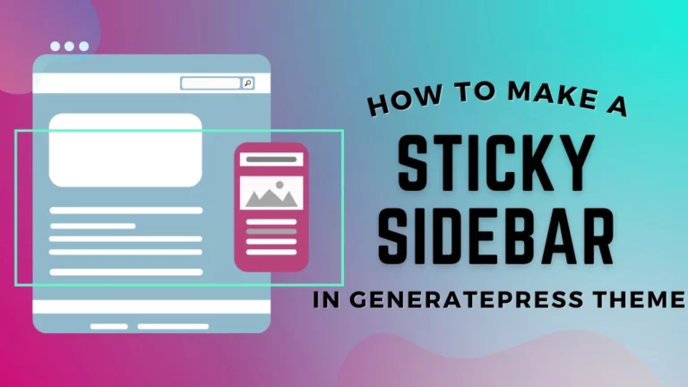 generatepress sticky sidebar