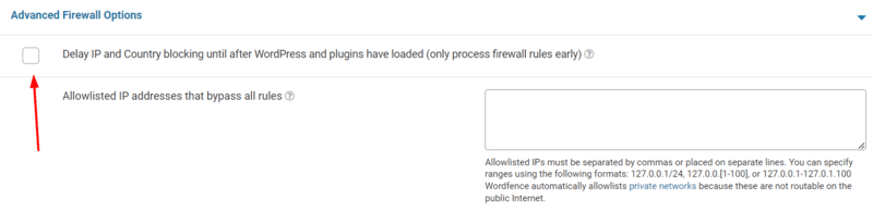 Wordfence firewall loading before wordpress turn ON OFF option