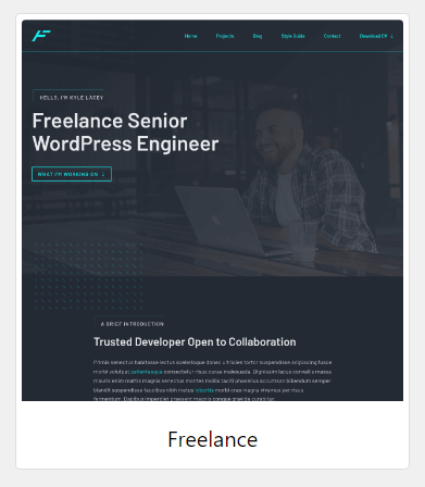 generatepress portfolio template: freelance