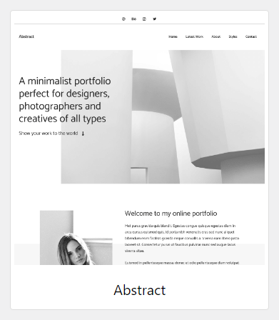 abstract - a black and white generatepress portfolio starter site