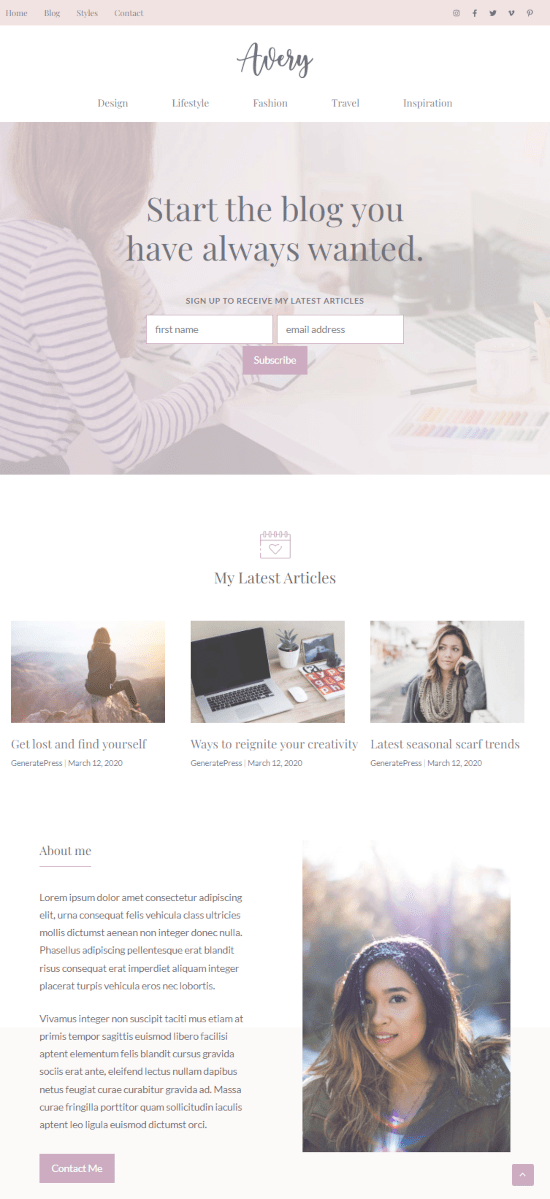 homepage of avery template