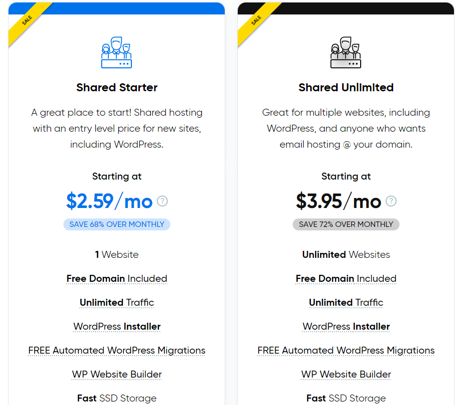 Dreamhost hosting plans pricing detail