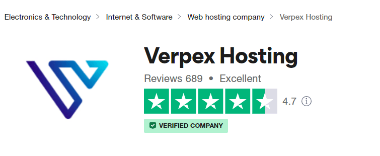 Verpex hosting trustpilot ratings